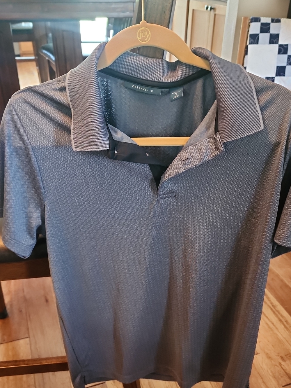 Perry Ellis Men's Short Sleeve Polo in Slate Blue
